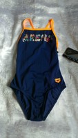 Arena Mädchen Badeanzug, Gr. 140, blau / orange,  Schwimmanzug, NEU ( 533/17 )