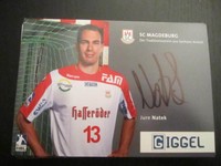 16459 Jure Natek SC Magdeburg Handball original signierte Autogrammkarte