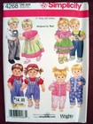 SIMPLICITY CRAFT 15" (38cm) BABY DOLL CLOTHES PATTERN 4268