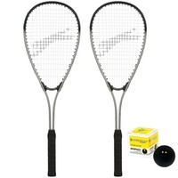 Slazenger Xcell Flame Squash Set: 2 x Squashschläger + Ball Squash Schläger Set