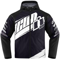 ICON Herren Motorrad Softshell Jacke - Merc Team - schwarz-weiß