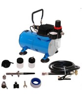 Güde Airbrush Kompressor Set Airbrushkompressor f.  Modellbau m. Airbrushpistole