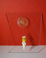 Original alter ESSO ESSOLINE Mädel Oil Drop Saugnapf für die Scheibe 50er Jahre