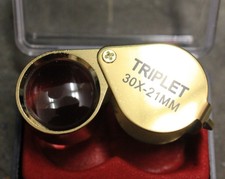 30 X 21mm Genuine Jewelers Magnifying Glass Eye Loupe Detect Gold Silver Jewelry