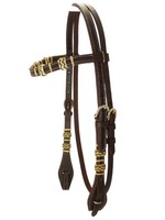 Kopfstück "BEN", Westerntrense mit Rohhaut und Schnellverschluss, Full