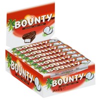 (1000g=7,30€) Bounty Zartherb - Schokoriegel - 24 Riegel - Zartbitter Schokolade
