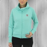 Converse Damen Sweatjacke AWC OS Collar aqua sky Frauen Jacke All Star