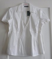 Elegante Mexx Bluse Gr.44, Stretch-BW, dekorative Frontpartie, neu mit Etikett!