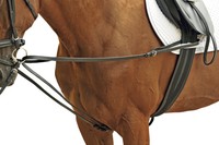 Laufferzügel, Dreieckszügel, Leder, schwarz