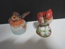Andrea by Sadek figurines Birds- Robin in cracked egg and Cardinal