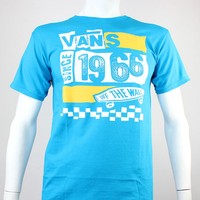 VANS T-SHIRT SKATEBOARDING VANS 1966 HELL BLAU BLUE LUYTRT SCHUHE
