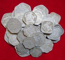 Republic India Mix Lot 40 Diffirent Mint & Years 2/3/5/10/20 Paise Coins (A692)