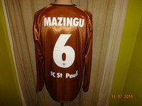 FC St.Pauli Original Jubiläum Langarm Matchworn Trikot 10/11 + Nr.6 Mazingu Gr.L
