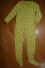 NIP Girls LANDS END Fleece Pajamas Blanket Sleeper PJs Size 5 Lime green Polka