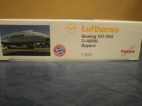 Herpa Wings 1:500 Boeing 747-400 Lufthansa FC Bayern China