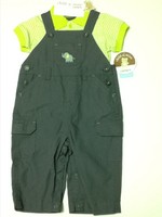New infant boys Overall outfit 2 piece 3/6 months by Child of Mine see pics