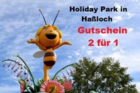 HOLIDAY PARK HASSLOCH GUTSCHEIN 2 FÜR 1  ERSPARNIS 27,50 € TICKET PAYPAL