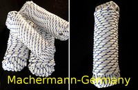 Flechtleine,6-14 mm,30m,Polypropylenleine PP,Reepschnur,Seil,Bootsseil,Weiß