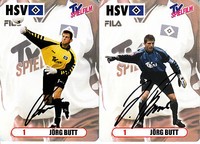 Jörg Butt 2 versch. Satzkarten HSV Hamburger SV 00/01 Bayern DFB Deutschland