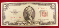 1953 B $2 Red Seal Note # A 73767343 A - Vg
