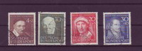BRD  Nr. 143 - 146 " Helfer der Menschheit 1951" gestempelt,