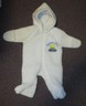 Paddington Bear White Baby Fleece One Piece Snow Suit Bunting Hooded 0-6 months