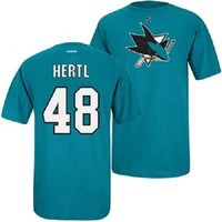 NHL Eishockey T-Shirt SAN JOSE SHARKS Tomas Hertl 48 teal Name Number Trikot