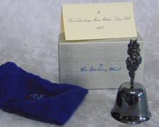 New listing
Vtg 1975 Danbury Mint Silver Plate Mothers Day Bell 1st Le Series Roses Handle!