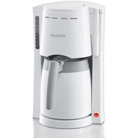 SEVERIN Kaffeeautomat 8 Tassen weiß-grau Thermokanne, 800W, AUTO OFF