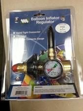 HELIUM  HAND TITE BALLOON INFLATOR REGULATOR WITH GAUGE - NEW
