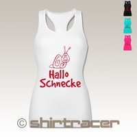 BL8770 Damen Frauen Tank Top Racerback - Sonstige Tiere - Hallo Schnecke
