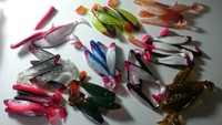 50x Relax Kopyto 4" 10cm  Gummifisch Jigköpfe Raubfisch Zander Barsch Hecht Mix1