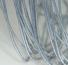 2X1Mm Silver Hematite Gemstone Silver Rondelle 2X1Mm Loose Beads 15.5"