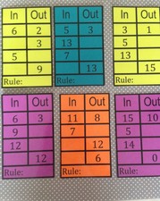 Teacher Made Subtraction Number Patterns. In Out Table. Math Activity. Center.