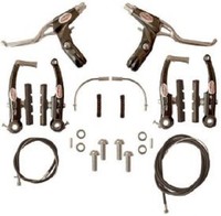 Fahrrad V-Brake Bremsen Set komplett Alu schwarz Neu