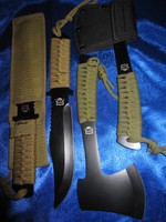 Messer und Axt mit Holster Buschmesser Gürtelmesser Jagdmesser Machete