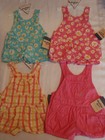 OshKosh B'gosh Baby Girls 6 or 9 Month Plaid Floral Short Overall Choice NWT