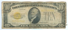 Series 1928 U.S. $10.00 Gold Certificate