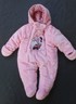 Minnie Mouse girls snowsuit 3 6 months pink warm EUC fleece warm soft zip up