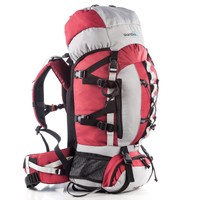 SKANDIKA SNOWDON 65 LITER TREKKING-RUCKSACK  ROT GRAU NEU
