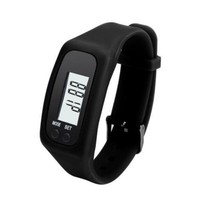 LCD Pedometer BLACK - Uhr Uhren Schrittzähler Armbanduhr watch Sportuhr   *NEU*