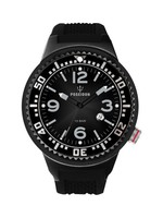 POSEIDON Unisex-Armbanduhr L Analog Silikonband UP00406 Schwarz UVP 139,- €