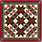 Quilt Kit/Red/black/white/Chain of Roses/Pre-cut Fabric Ready To Sew/EXP SHIP