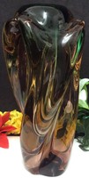 Murano Glas sehr Schwere bunte Vase Мурано ваза тяжело glass heavy schöne muster
