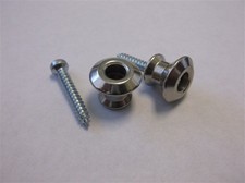 NEW - Buttons (2) For Dunlop Dual Design Strap Locks - NICKEL, SLS2011N
