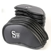 12PCS Thick PU Leather Head Covers Golf Iron Club Putter Headcovers Set OS320