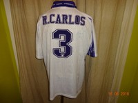 Real Madrid Kelme Trikot 1995/96 "TEKA" + Nr.3 R.Carlos + Handsigniert Gr.XL TOP