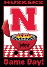 1237-Fm Game Day Nebraska Mini Flag