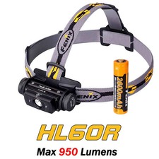 Fenix HL60R Cree LED 950 Lumen USB Rechargeable Headlamp Neutral White Headlight