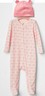 Baby Girl GAP One-piece Footed & Hat Beanie Zip Long sleeve Pink Cotton 3-6 6-9